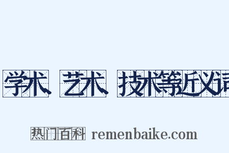学术、艺术、技术等近义词是什么意思的图片